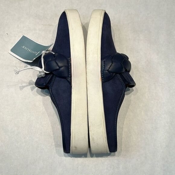 Spenco Barbados Mules Shoes Slip Ons Slides Peacoat Navy Blue Sz 8.5 Hanna Braid - Picture 4 of 10